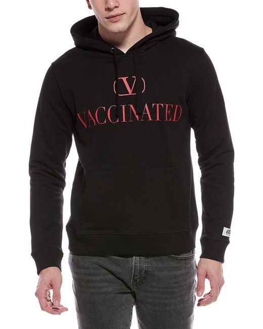 Valentino Black Logo Hoodie for men