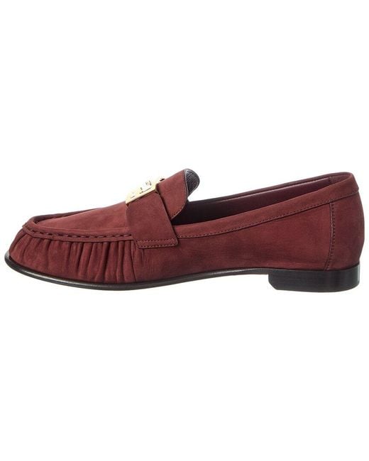 Fendi Red Suede Loafer
