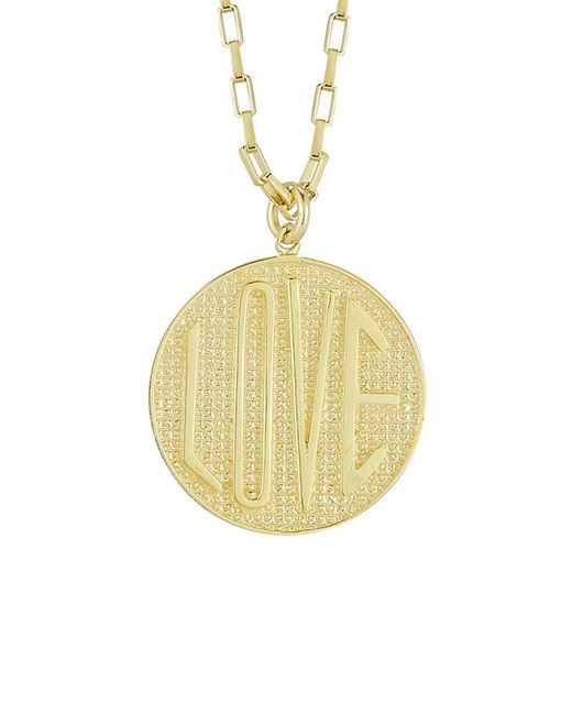 Glaze Jewelry Metallic 14k Over Silver Love Necklace