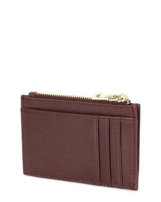 Tiffany & Fred Paris Purple Leather Wallet