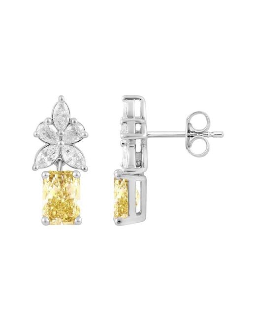 Brilliant Bloom Metallic 14K 3.00 Ct. Tw. Lab-Grown Diamond Earrings