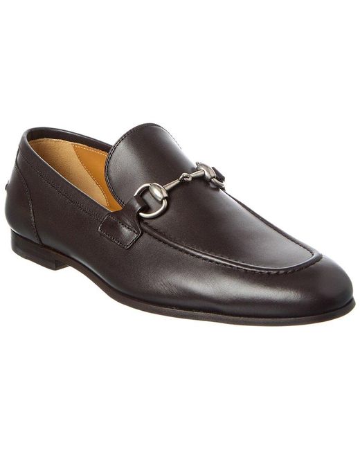 Gucci Brown Jordaan Leather Loafer for men