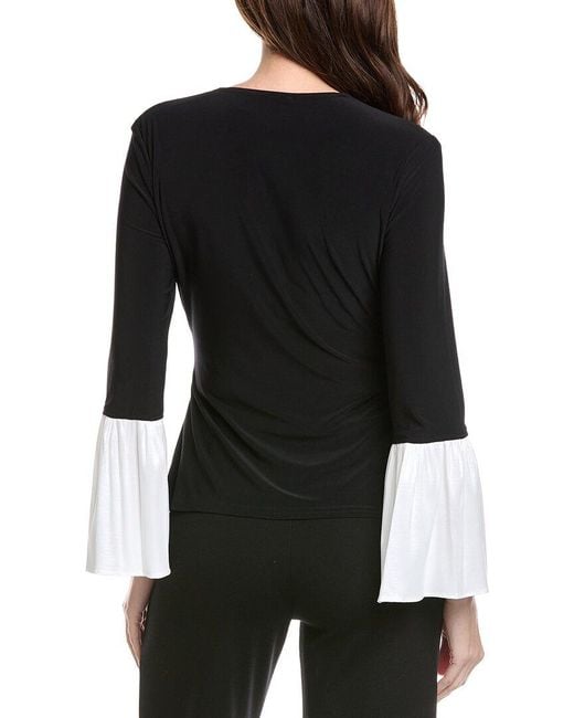 Joseph Ribkoff Black Flare Cuffs Top