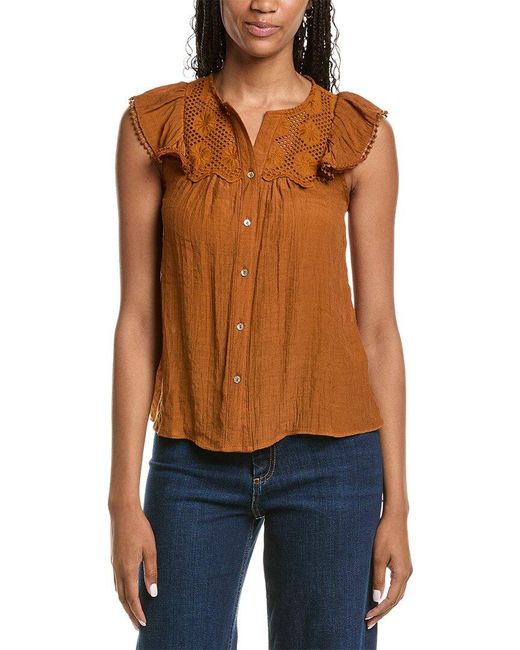 Nanette Lepore Blue Sleeveless Top