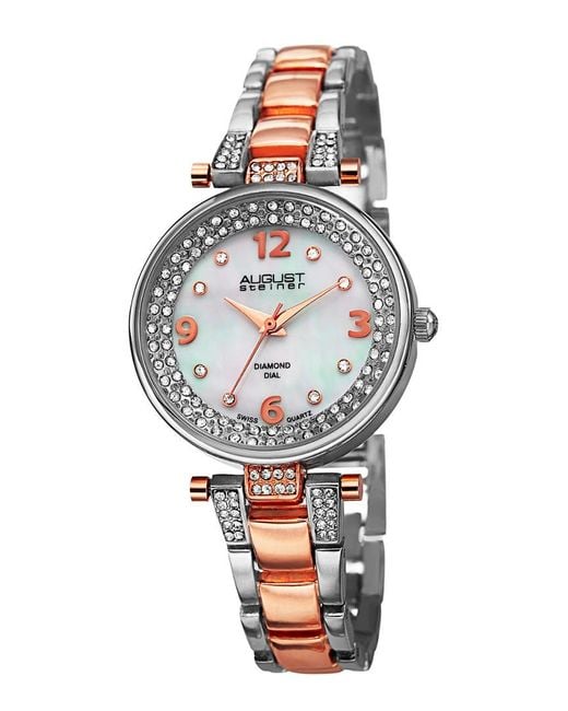August Steiner Multicolor Diamond Watch