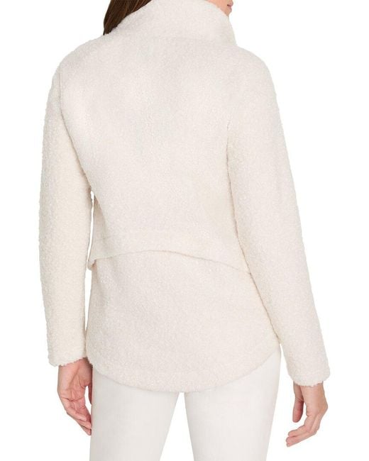 NIC+ZOE White Curly Boucle All Year Jacket