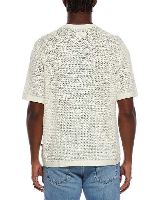 Civil Society White Shafa Boxy Crop Chunky Link Mesh Sweater for men