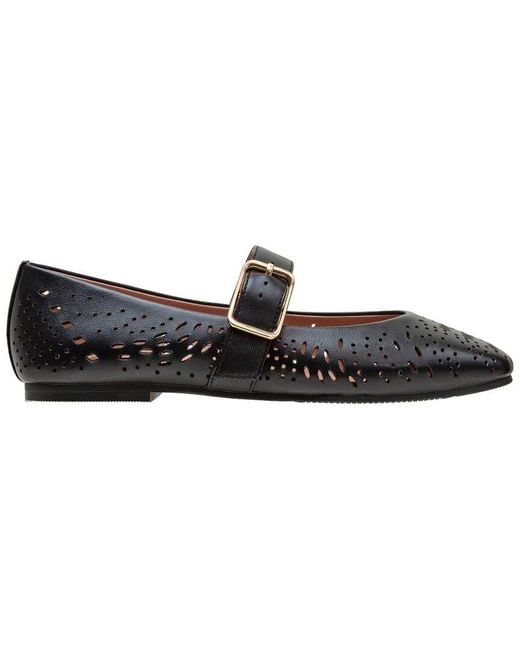 Linea Paolo Black Miller-L Leather Flat