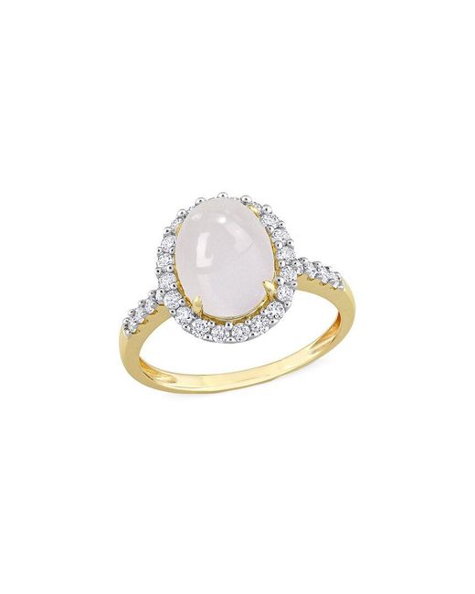 Rina Limor White 14k 3.02 Ct. Tw. Diamond & Moonstone Ring