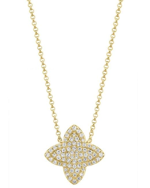 Effy Fine Jewelry Metallic 14K 0.27 Ct. Tw. Diamond Necklace