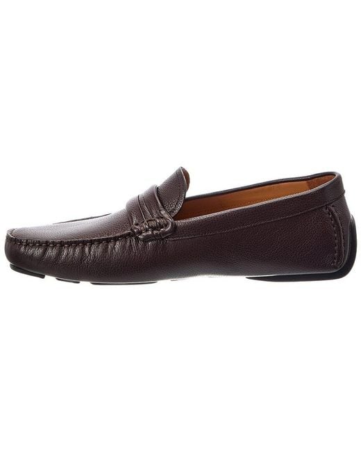 Bally Brown Buckle Leather Loafer for men