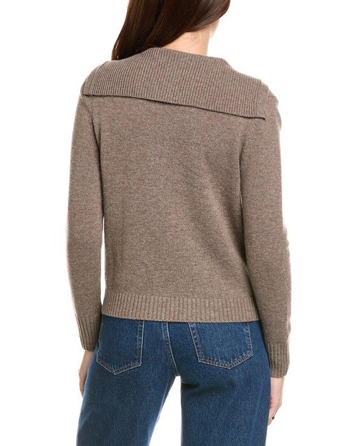 Kier + J Blue Kier + J Sailor Collar Wool & Cashmere-Blend Cardigan