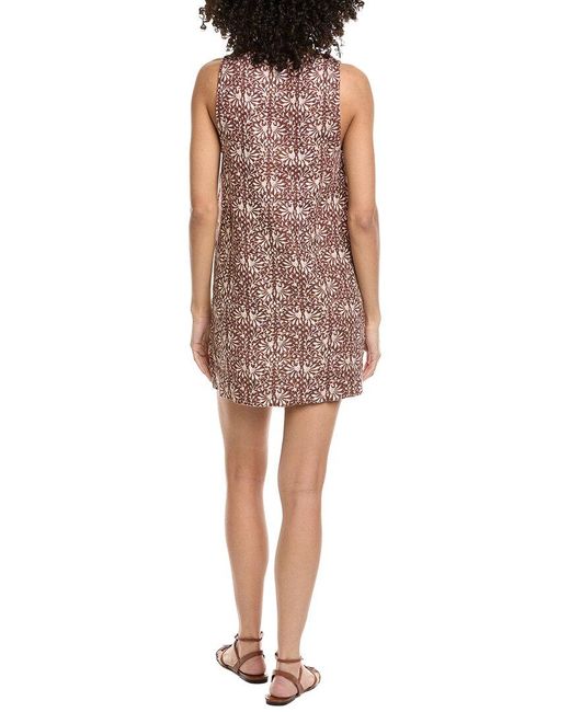 Faherty Brand Brown Alston Linen Mini Dress