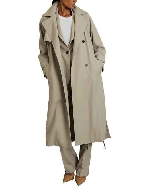 Reiss Natural Maddox Wool-Blend Trench