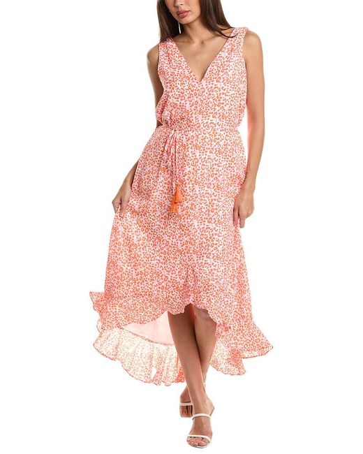 Tommy Bahama Pink Charming Cheetah Maxi Dress