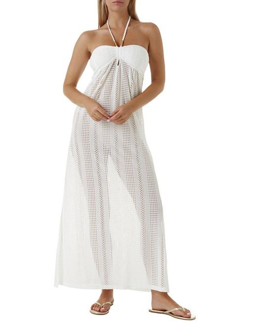 Melissa Odabash White Mila Maxi Kaftan