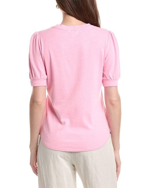 Tommy Bahama Pink Ashby Isles Rib Puff Top