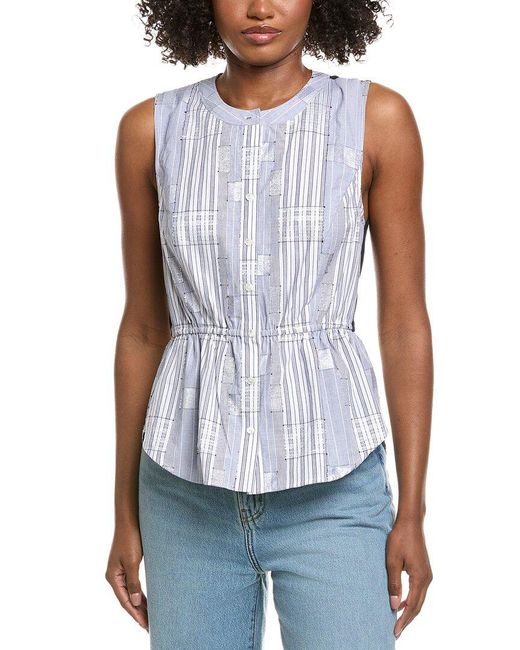 Ramy Brook Blue Keziah Top