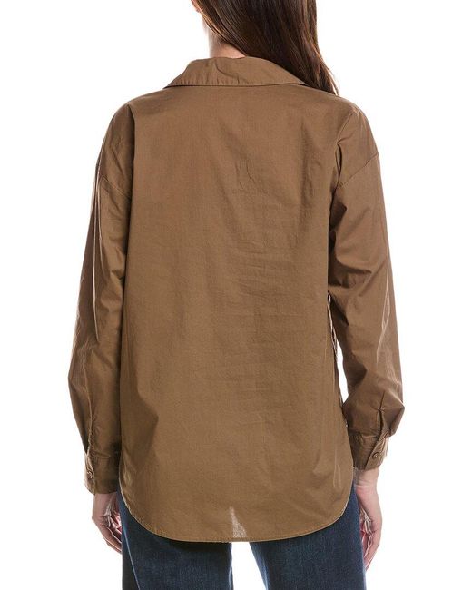 Z Supply Brown Elevated Poplin Shirt