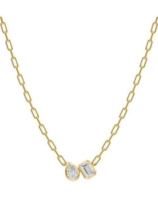 Lab Grown Diamonds Metallic 18K Over 1.70 Ct. Tw. Lab-Grown Diamond Necklace