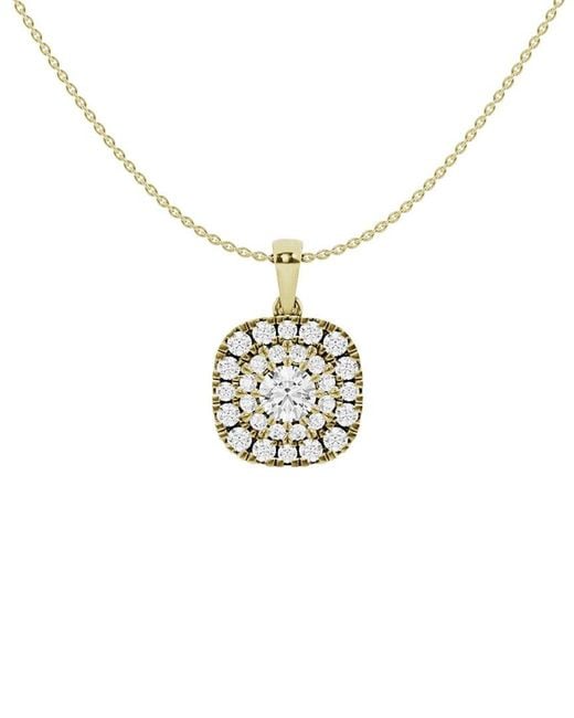 Lab Grown Diamonds White 14K 1.50 Ct. Tw. Lab-Grown Diamond Halo Pendant Necklace