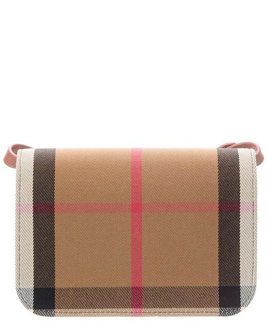 Burberry Brown Madison Check Canvas & Leather Crossbody