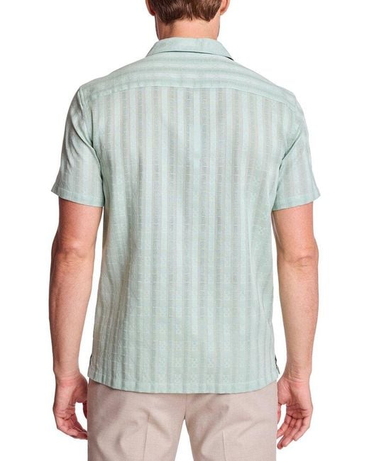 Paisley & Gray Blue Camp Collar Shirt for men