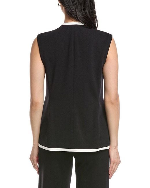 Anne Klein Black Four Button Vest