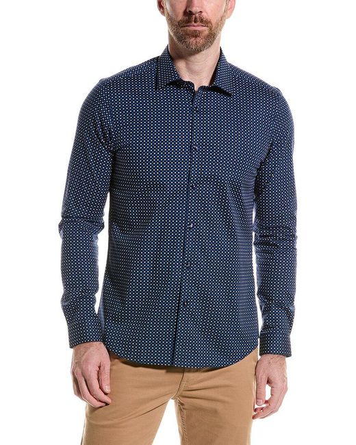 Paisley & Gray Blue Samuel Slim Fit Shirt for men