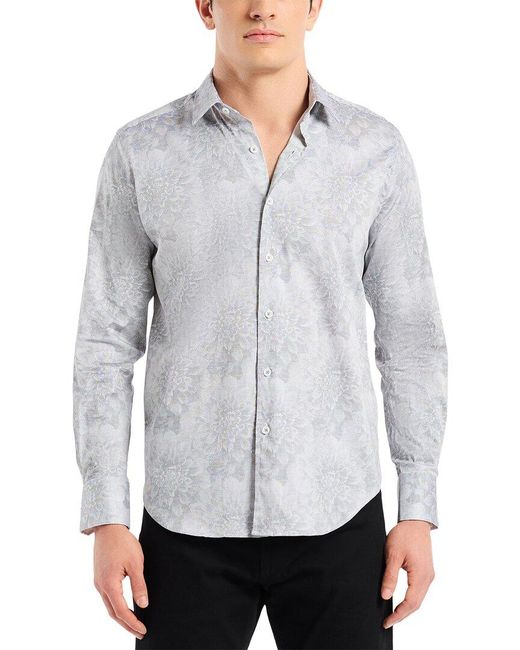 Robert Graham Gray Lexington Woven Shirt for men