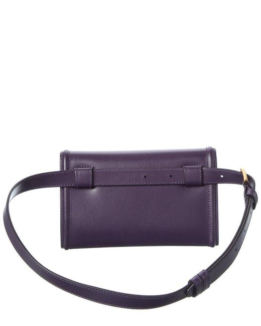 Dolce & Gabbana Purple Dg Logo Leather Belt Bag