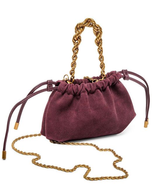 Dolce Vita Brown Cleo Mini Suede Drawstring Bag