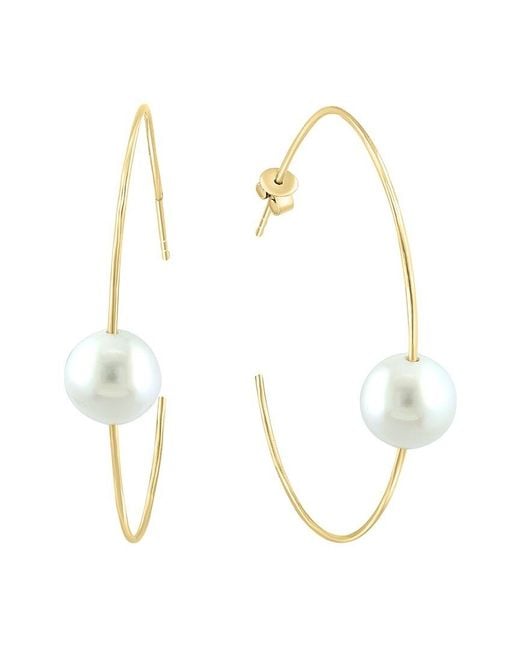 Effy Fine Jewelry White 14K 10.5Mm Pearl Earrings