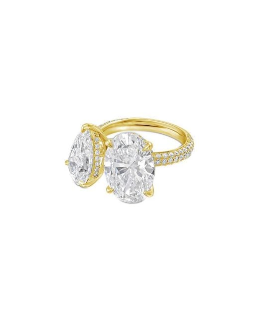 Diana M White Diana M. 14K 6.00 Ct. Tw. Lab-Grown Diamond Two-Stone Ring