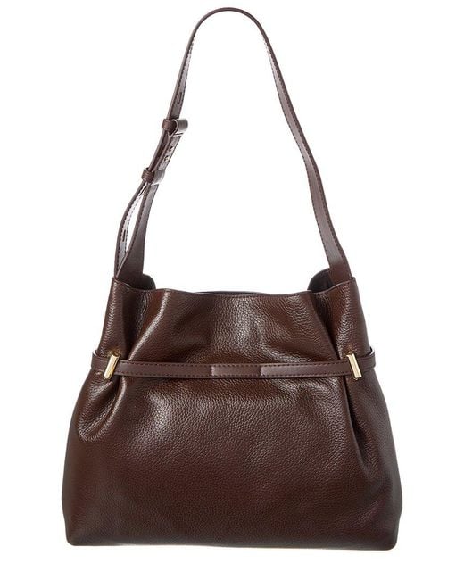 Furla Aura Leather Drawstring in Brown | Lyst