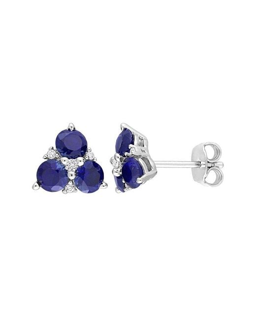Rina Limor Blue 1.90 Ct. Tw. Lab-Grown Created Sapphire, Created Sapphire Earrings