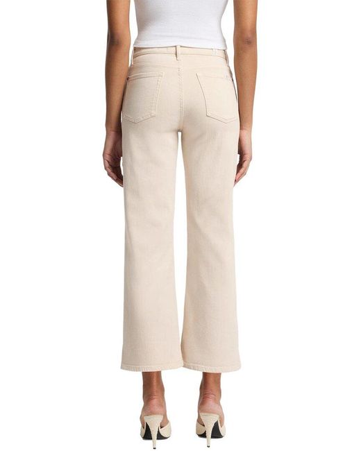 7 For All Mankind White Cropped Alexa Creme Ankle Crop Jean