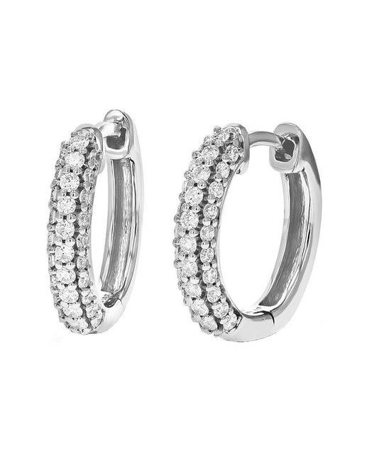 Amairah Metallic 0.50 Ct. Tw. Lab-Grown Diamond Hoops