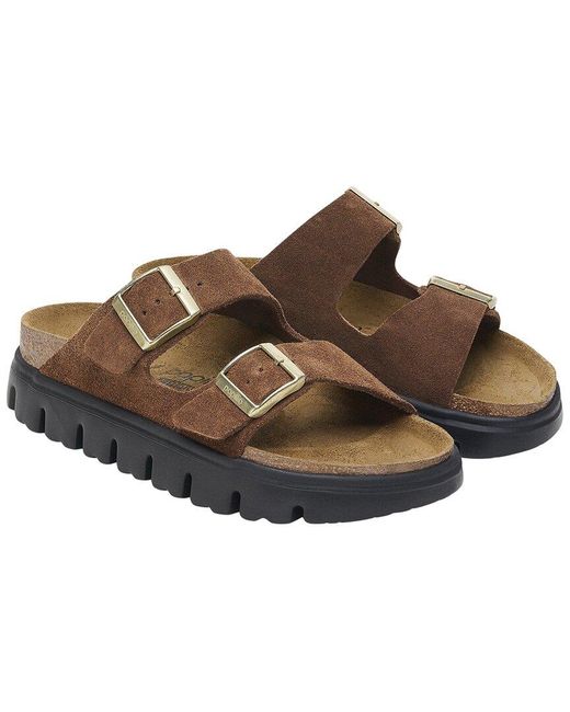 Birkenstock Brown Papillio By Arizona Chunky Suede Sandal