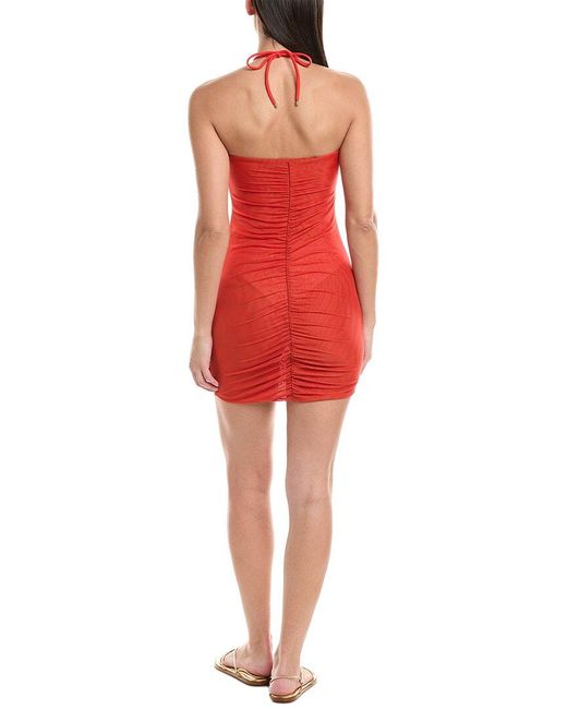 ViX Red Solid Misha Mini Dress