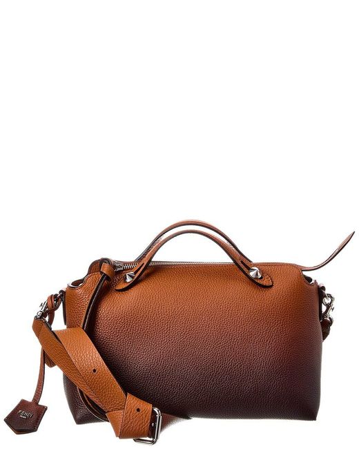 Fendi Brown By The Way Soft Medium Leather Shoulder Bag