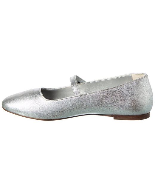 M by Bruno Magli White Sofia Leather Flat