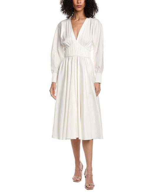 Alexis White Viro Midi Dress