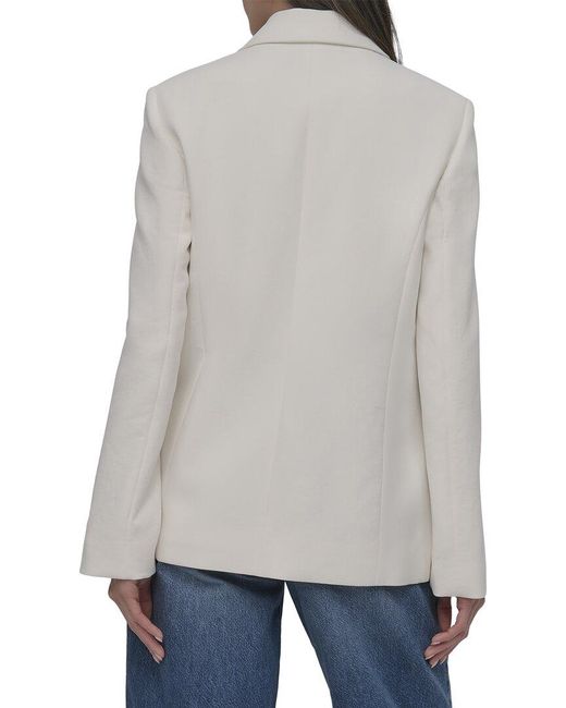 DKNY Gray Logo Patch Blazer
