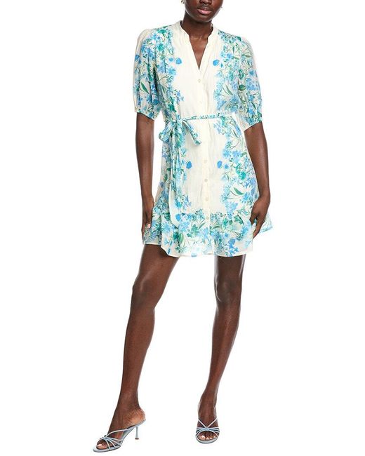 Taylor Blue Printed Mini Dress