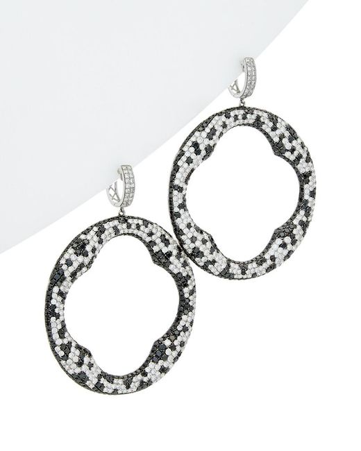 Diana M Metallic 18K 25.00 Ct. Tw. & Diamond Earrings