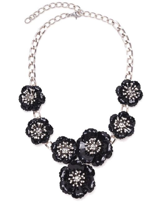 Carolina Herrera Multicolor Cz Flower Necklace