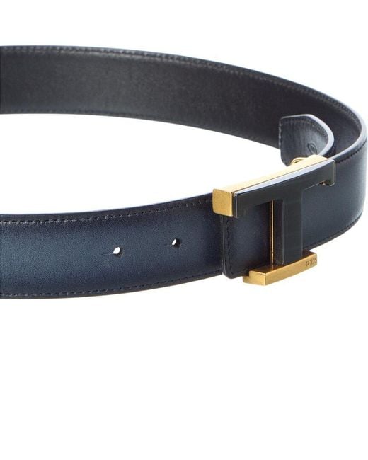 Tod's Blue Leather Belt for men