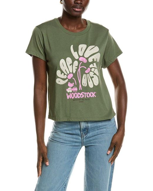 Chaser Brand Green Woodstock Festival Flower T-Shirt