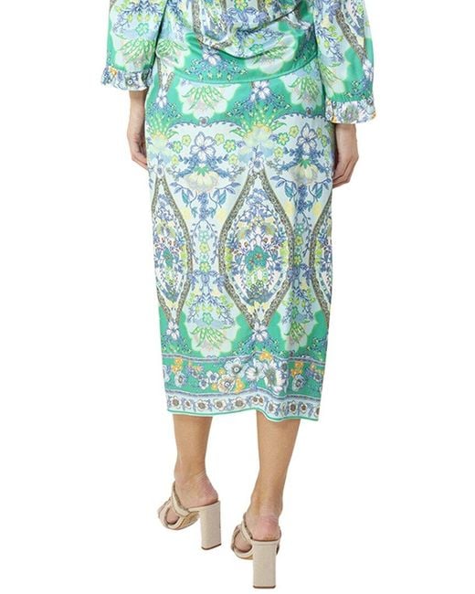 Hale Bob Blue Draped Skirt